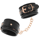 Begme Nero 9.0 Cm - Polsini Alla Caviglia in Pelle Vegana Regolabil...