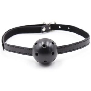 Ball Gag Traspirante Regolabile Nero 4,5 Cm - Ohmama Nero 4.5 Cm