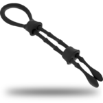 Ohmama Nero 19.0 Cm - Anello Fallico con Cordino per Pene e Testico...
