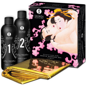 Gel da Massaggio Erotico Corpo A Corpo Fragole e Cava - Shunga