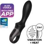 Satisfyer Nero 11.5 Cm - Vibratore Anale Heat Climax Riscaldante e ...