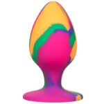Plug Anale Classico Grande Tie Dye Silicone Multicolore 9 Cm - Cale...