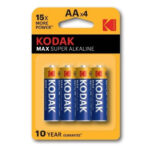 Batteria Alcalina Max Aa Lr6 Blister * 4 - Kodak