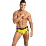 Anais Provocante Giallo L (42) - Jockstrap Bikini Uomo Glutei Apert...