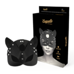 Maschera Vegana in Pelle con Orecchie di Gatto Nero 28.6 Cm - Coque...