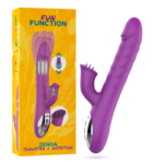 Vibratore Rabbit Multifunzione Zenda Thruster Rotazione Viola Silic...