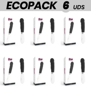 Ecopack 6 Unit - Vibratore Paul Glossy Nero Nero 12.0 Cm