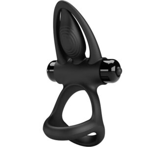 Anello Vibrante per Pene 10 Vibrazioni Silicone Nero - Pretty Love ...