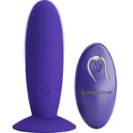 Plug Anale Vibrante con Telecomando 12 Funzioni Viola Silicone Gran...