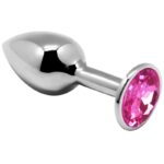Plug Anale con Diamante Rosa Metallo 9 Cm Taglia L - Alive Rosa 9.0 Cm
