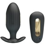 Plug Anale Vibrante Elettrico Ricaricabile Kelly Nero Silicone Meta...