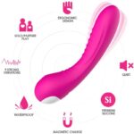 Vibratore Classico Punto G 18 Cm 9 Vibrazioni Fucsia Silicone - Arm...