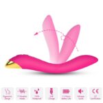 Vibratore Classico Multiposizione Flamingo 22 Cm Rosa Silicone Rica...