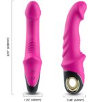 Vibratore Multifunzione Rotante 9 Modalit&agrave; Fucsia Silicone 23 Cm - ...