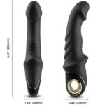 Vibratore Multifunzionale Rotante 9 Vibrazioni Nero Silicone 23 Cm ...