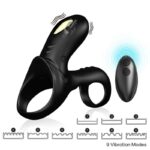 Anello Vibrante per Pene e Testicoli Ranger 9 Vibrazioni Nero Silic...