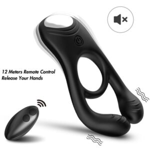 Anello Vibrante per Coppia Veyron Doppio Telecomando 9 Vibrazioni N...