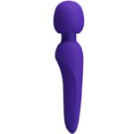 Massaggiatore Intimo Wand Meredith 21,5 Cm 12 Vibrazioni Viola Sili...