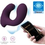 Stimolatore Coppia C Shape 12 Vibrazioni Telecomando App Viola Sili...