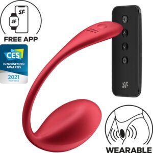 Satisfyer Rosso 7.6 Cm - Stimolatore Punto G Indossabile Shiny Peta...