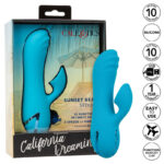 Vibratore Rabbit Sunset Beach Seducer 10 Funzioni Azzurro Silicone ...