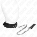 Collare Bondage con Guinzaglio Regolabile Nero Pelle Sintetica 65 C... (ID 49266)