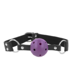 Kink Nero 4.0 Cm - Bavaglio Ball Gag Traspirante Regolabile Viola S...