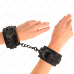 Polsini Bondage Regolabili in Pizzo Nero 19-26 Cm - Kink Nero 10.0 Cm