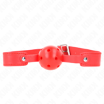 Bavaglio Ball Gag Traspirante Rosso Silicone 4,5 Cm - Kink Rosso 4....