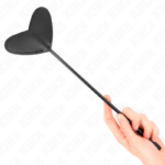 Palette Paddle Cuore Nero Pelle 33X10 Cm - Kink Nero 5.0 Cm