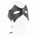 Maschera Bdsm per Giochi di Ruolo in Pelle Nera 34X12 Cm - Kink Ner...