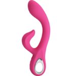 Vibratore Rabbit Fritz 12 Vibrazioni Stimolazione Doppia Rosa Silic...