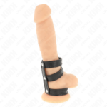Kink Nero 4.7 Cm - Anello Bdsm per Pene Triplo Regolabile in Pelle ...