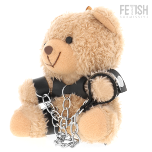 Orsetto Peluche Gadget Scherzo Bdsm Yogi con Catene e Ecopelle 11 C...