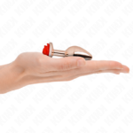 Plug Anale Classico S Rosa Rossa Oro Rosa Acciaio Inossidabile 7,8 ...
