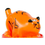 Preservativo Decorativo Dipinto A Mano Modello Gatto Arancione Latt...