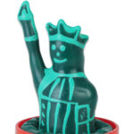 Preservativo Decorativo Statua Della Libert&agrave; Dipinto A Mano Verde L...