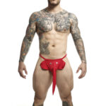 Malebasics Minimal Rosso Taglia Unica (38-44) - Perizoma Uomo Elefa...