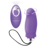 Ovetto Vibrante Rotante con Telecomando Viola Silicone 8,9 Cm - Toy...