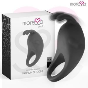 Brad Premium Silicone Ricaricabile Nero Nero 7.5 Cm - Moressa