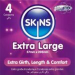 Preservativi Extra Large 57Mm Ultra Sottili Extra Lubrificati 4 Pez...