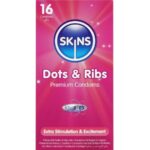 Preservativi Stimolanti Dots & Ribs Extra Lubrificati 16 Pezzi Tras...