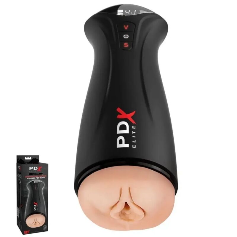 Masturbatore Maschile Tecnologico Con Aspirazione E Vibrazione Fap-Gasm Nero 24,5 Cm - PDX Elite