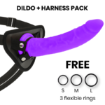 Toys Imbracatura + Dong Silicone Viola 23 Cm -O- 4.5 Cm Viola 23.0 ...