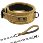 Collana A Catena Rivestita in Neoprene Marrone 26.5 Cm - Fetish Sub...