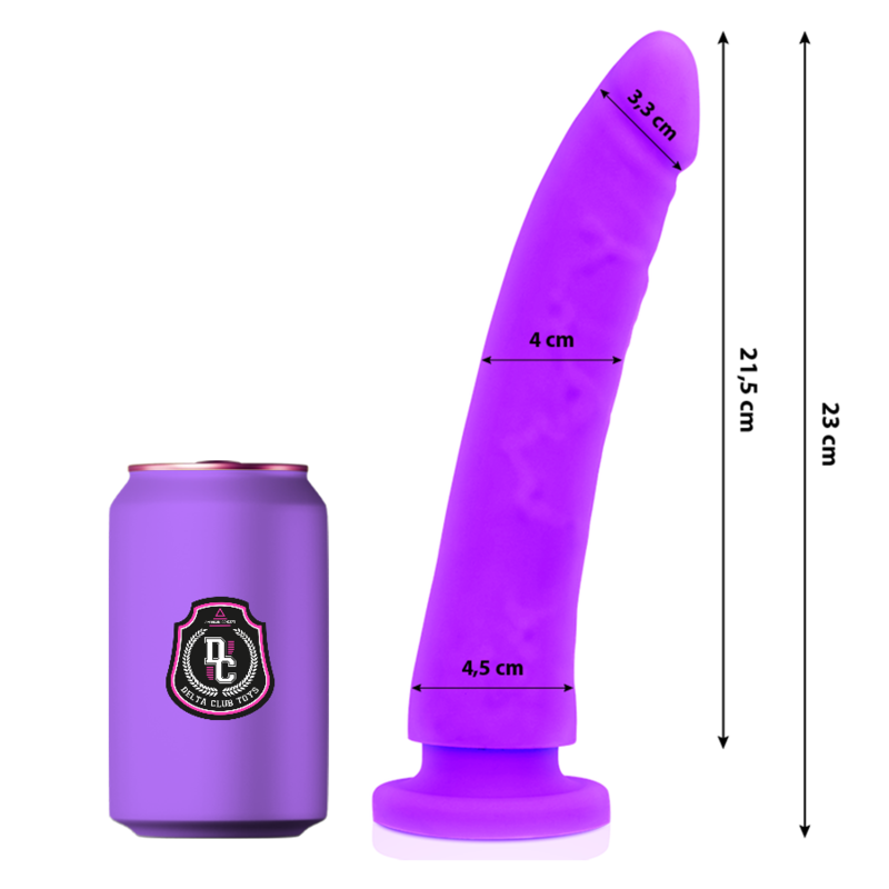 Delta Club - Toys Dildo Medico Lilla In Silicone 23 Cm -O- 4.5 Cm
