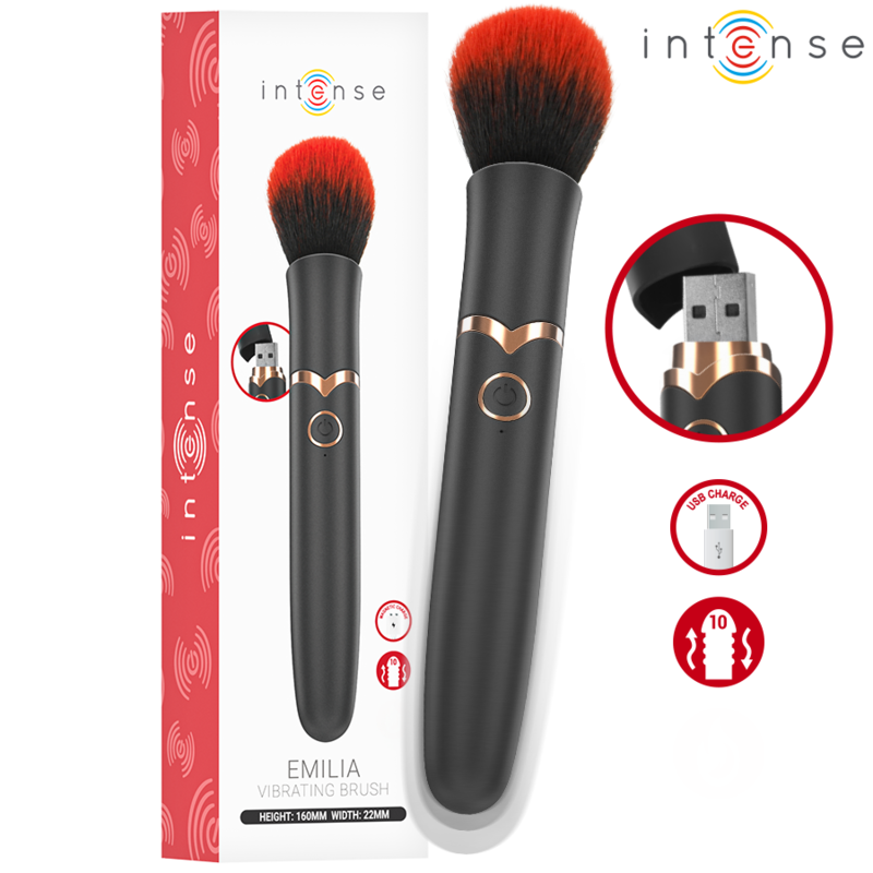 Intense - Spazzola Vibrante Emilia 10 Vibrazioni 16 Cm